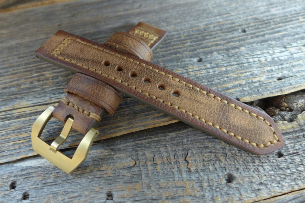 Kantenfarbe 1 Greenpilot watchstraps Kantenfarbe dunkelbraun zumText