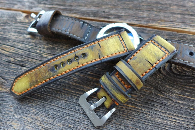 Burned&aged Vintage-Line 1 Greenpilot watchstraps Kollektion Burned and aged Vintage Line