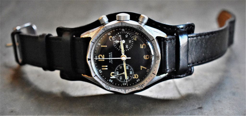 Bundstrap GP 2 - the round one 1 Greenpilot watchstraps Sondermodell Bundstrap GP 2 historische Vorlage an einer Junghans Militaeruhr