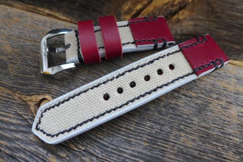 Greenpilot-watchstraps-Kollektion-CanvasLine-Flaq-Style-Bild-2-Canvas-washed-natur-Garn-schwarz