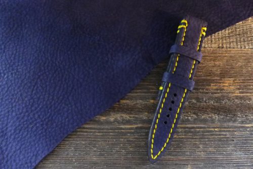 Greenpilot-watchstraps-Leder-Solid-Line-blau-black-blue-denim