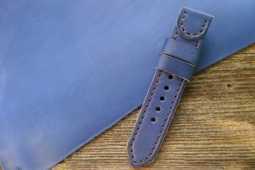 Greenpilot-watchstraps-Leder-Solid-Line-blau-saphir-blau