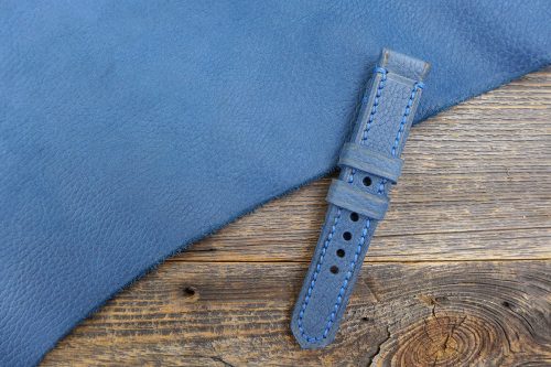 Greenpilot-watchstraps-Leder-Solid-Line-blau-washed-denim