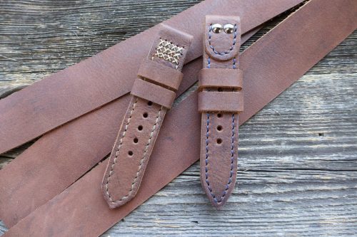 Greenpilot-watchstraps-Leder-Solid-Line-braun-Wasserbueffel-dunkelbraun