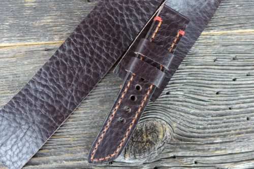 Greenpilot-watchstraps-Leder-Solid-Line-braun-dunkelbraun-genarbt