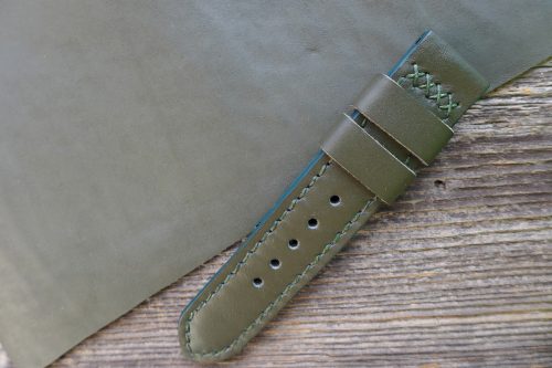 Greenpilot-watchstraps-Leder-Solid-Line-gruen-military-style-gruen