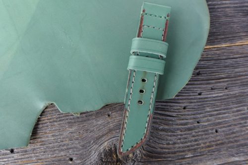 Greenpilot-watchstraps-Leder-Solid-Line-gruen-patina-gruen