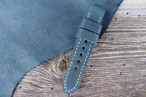 Greenpilot-watchstraps-Leder-Solid-Line-gruen-petrol