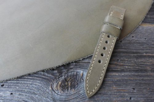 Greenpilot-watchstraps-Leder-Solid-Line-oliv-grau-oliv