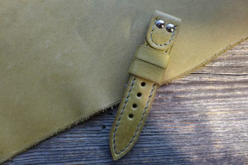 Greenpilot-watchstraps-Leder-Solid-Line-oliv-oliv-gruen