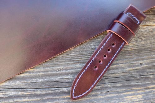 Greenpilot-watchstraps-Leder-Solid-Line-rot-bordeaux