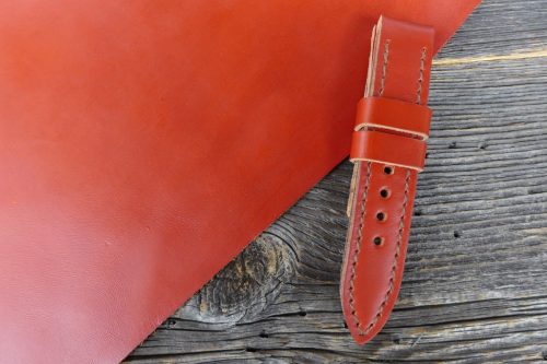 Greenpilot-watchstraps-Leder-Solid-Line-rot-burnt-red