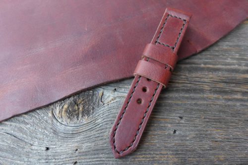 Greenpilot-watchstraps-Leder-Solid-Line-rot-rot-braun