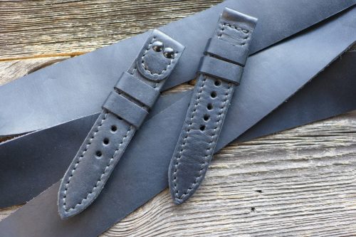 Greenpilot-watchstraps-Leder-Solid-Line-schwarz-matt-soft-schwarz