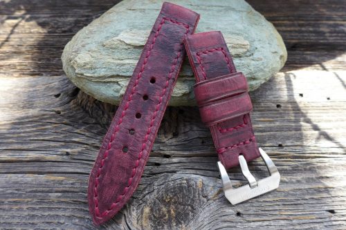 Greenpilot-watchstraps-Leder-burned-and-aged-burgund