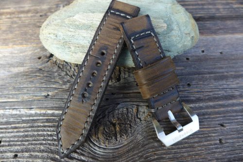 Greenpilot-watchstraps-Leder-burned-and-aged-dunkelbraun-oliv