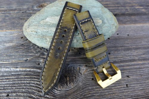 Greenpilot-watchstraps-Leder-burned-and-aged-oliv-gruen